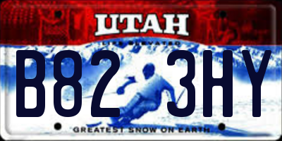 UT license plate B823HY