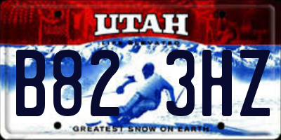 UT license plate B823HZ