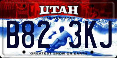 UT license plate B823KJ