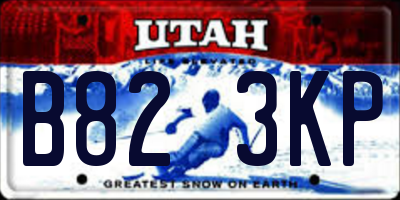 UT license plate B823KP