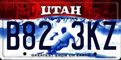 UT license plate B823KZ