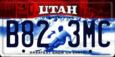 UT license plate B823MC