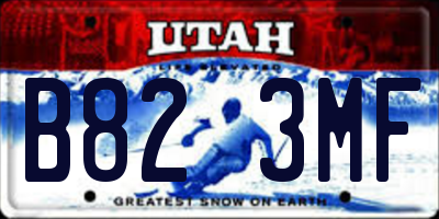 UT license plate B823MF