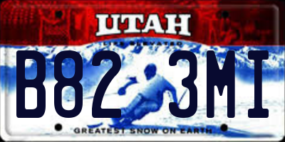 UT license plate B823MI