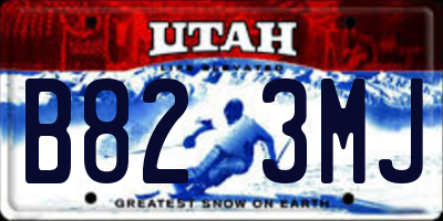 UT license plate B823MJ
