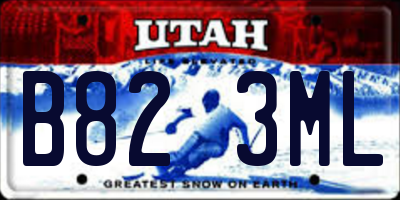 UT license plate B823ML