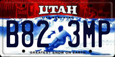 UT license plate B823MP