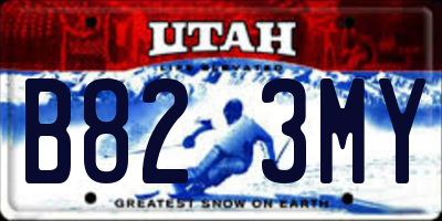 UT license plate B823MY