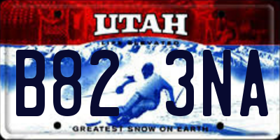UT license plate B823NA