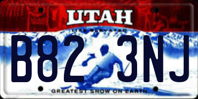 UT license plate B823NJ