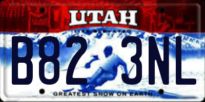 UT license plate B823NL