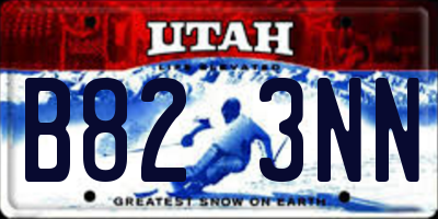 UT license plate B823NN