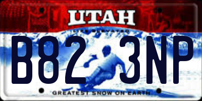 UT license plate B823NP