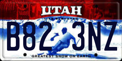 UT license plate B823NZ