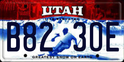 UT license plate B823OE