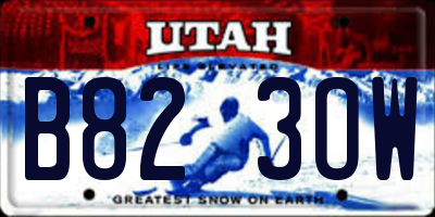 UT license plate B823OW