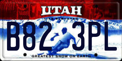 UT license plate B823PL