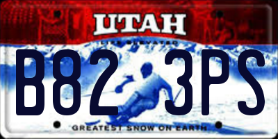 UT license plate B823PS