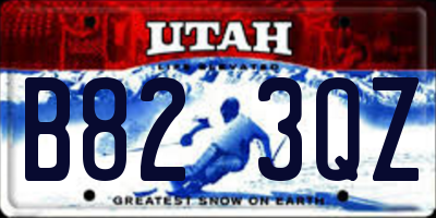 UT license plate B823QZ