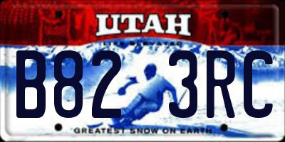 UT license plate B823RC