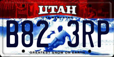 UT license plate B823RP