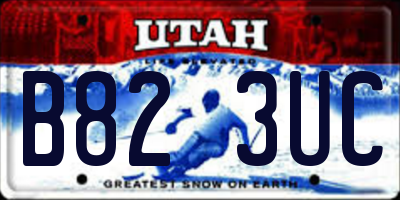 UT license plate B823UC