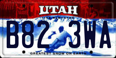 UT license plate B823WA