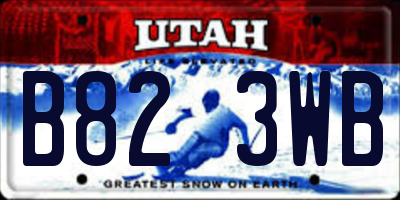 UT license plate B823WB