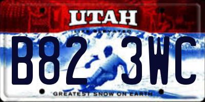 UT license plate B823WC