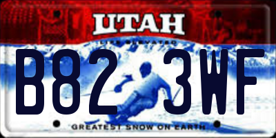 UT license plate B823WF