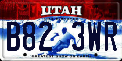 UT license plate B823WR