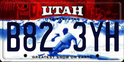UT license plate B823YH