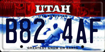 UT license plate B824AF
