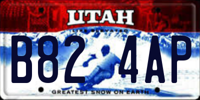 UT license plate B824AP