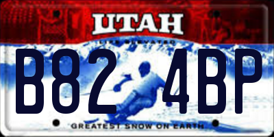 UT license plate B824BP