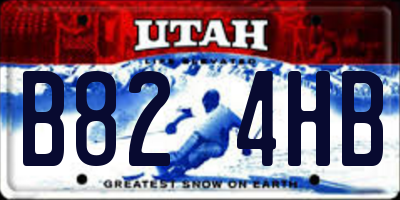 UT license plate B824HB