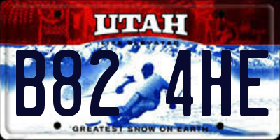 UT license plate B824HE