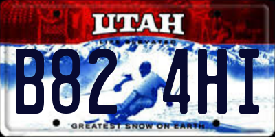 UT license plate B824HI