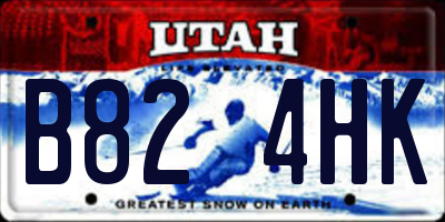 UT license plate B824HK