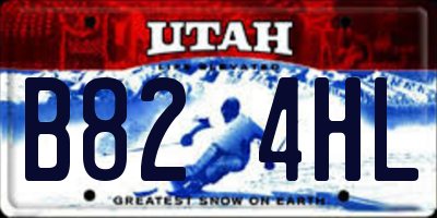 UT license plate B824HL