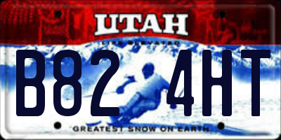 UT license plate B824HT