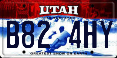 UT license plate B824HY
