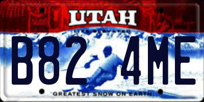 UT license plate B824ME