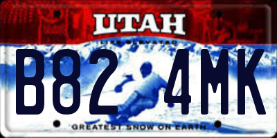 UT license plate B824MK