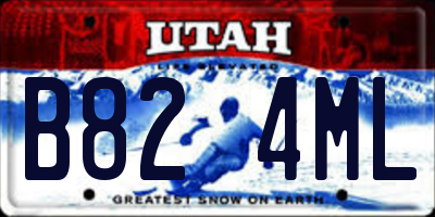 UT license plate B824ML