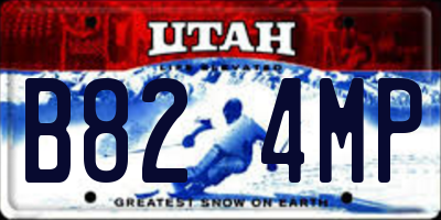 UT license plate B824MP