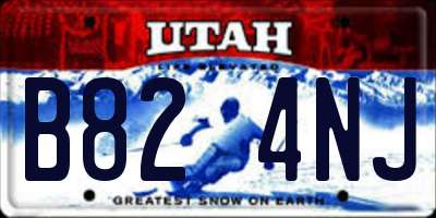 UT license plate B824NJ
