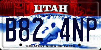 UT license plate B824NP