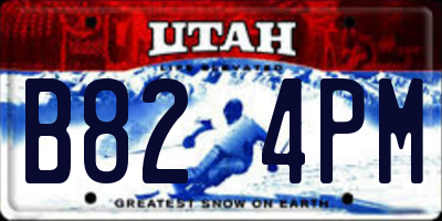 UT license plate B824PM