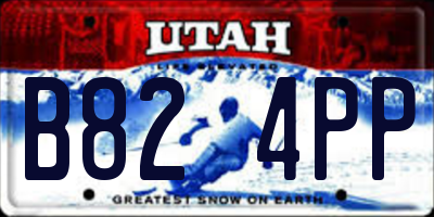 UT license plate B824PP